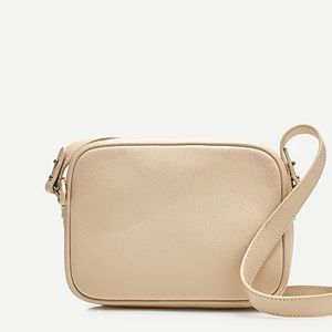 J Crew crossbody camera bag, pebbled leather